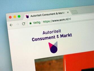 Homepage van de Nederlandse onafhankelijke toezichthouder Autoriteit Consument & Markt (ACM). De afbeelding linkt naar de homepage van de ACM.